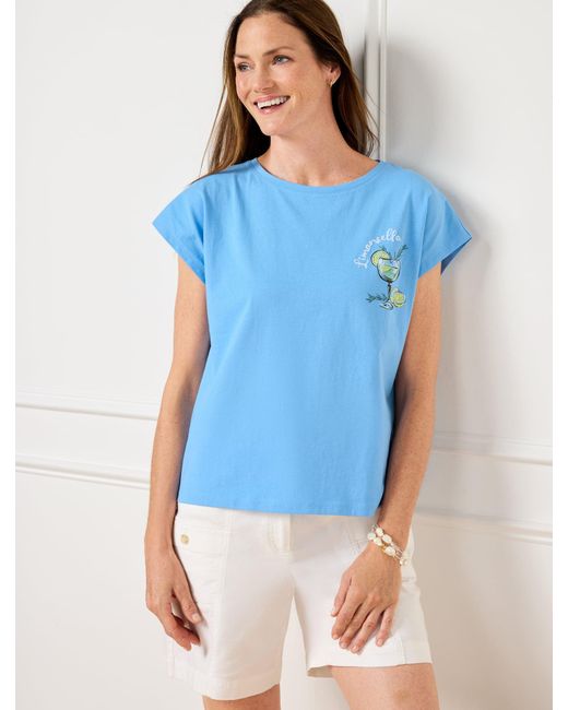 Talbots Blue Dolman Crewneck T-shirt