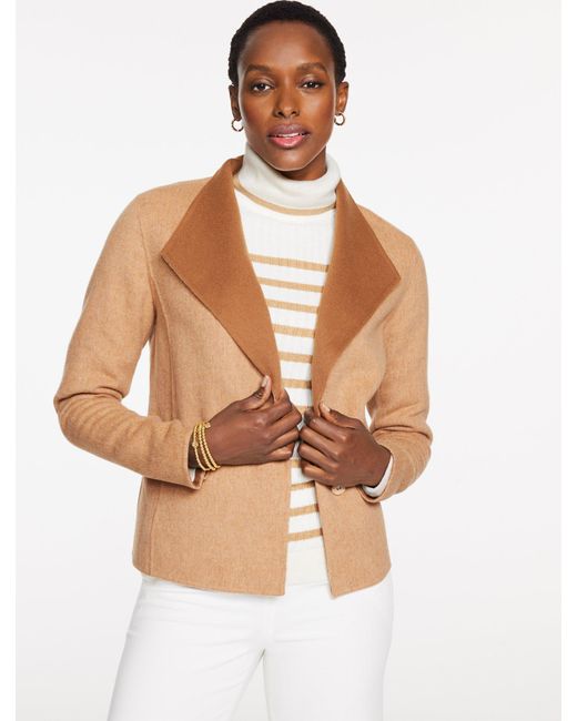 Talbots Multicolor Double Face Wool Blend Jacket