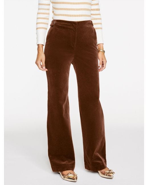 Talbots Brown Wide Leg Corduroy Pants