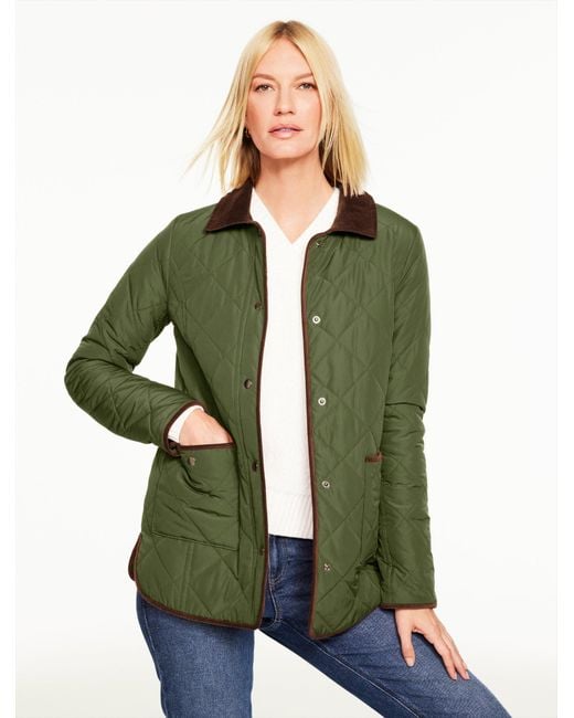 Talbots Quilted Barn Jacket in Green Lyst UK