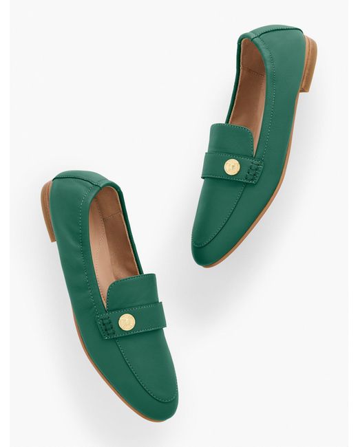 Talbots Green Katrina Bit Soft Sole Nappa Loafers
