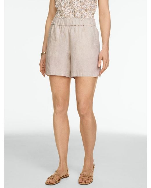 Talbots White Washed Linen Pull-on Shorts – Cross-dyed