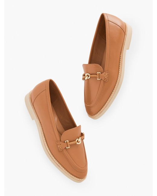 Talbots White Leighton Bit Nappa Loafers