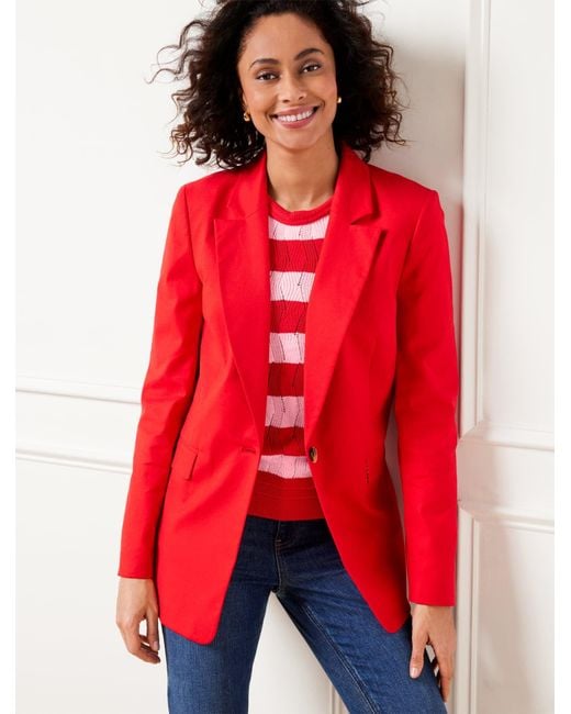 Talbots Red Relaxed 90s Blazer