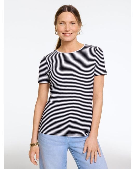 Talbots Blue Short Sleeve Crewneck T-shirt