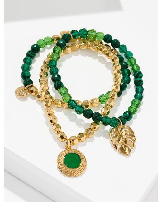 Talbots Green Vespera Stretch Bracelet Set