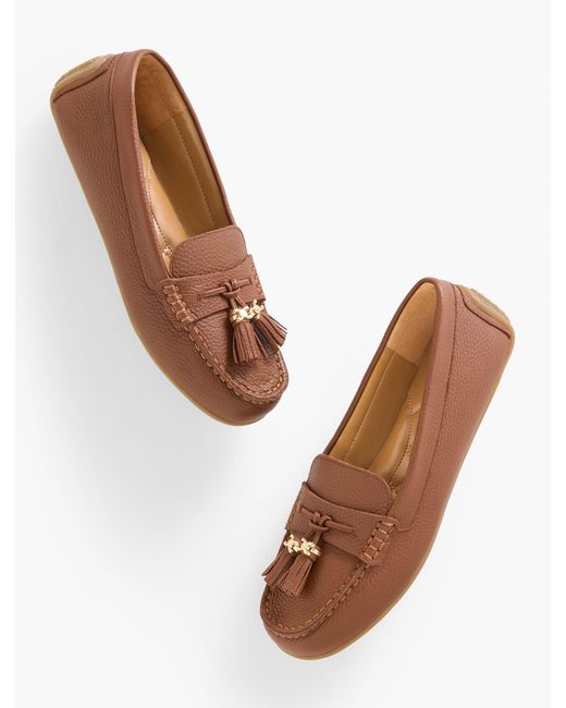 Talbots White Arden Driving Loafers
