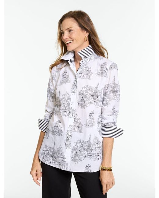 Talbots White Modern Classic Shirt
