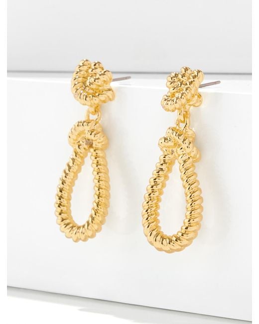 Talbots Metallic Nautical Knots Drop Earrings