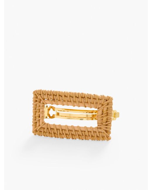 Talbots White Rattan Barrette