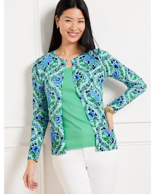 Talbots Blue Charming Cardigan Sweater