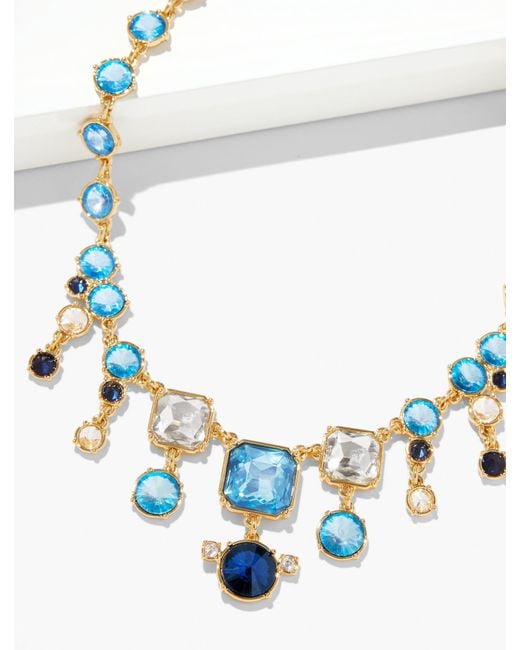 Talbots Blue Resplendent Cushion Necklace