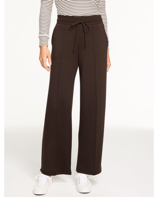 Talbots Brown Airknit Stretch Wide Leg Pants