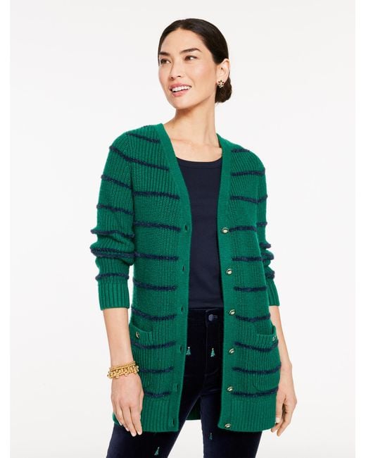 Talbots Green V-neck Cardigan Sweater