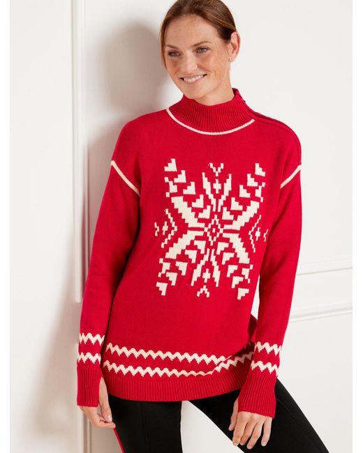 Talbots Red Turtleneck Sweater