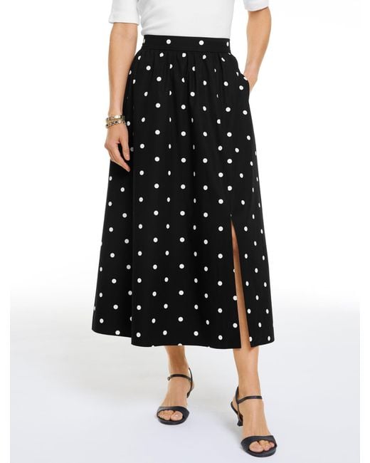 Talbots Black Fit & Flare Maxi Skirt