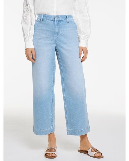 Talbots Blue Wide Crop Jeans