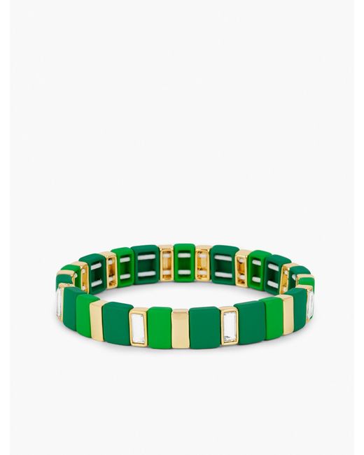 Talbots Green Modern Tile Bracelet