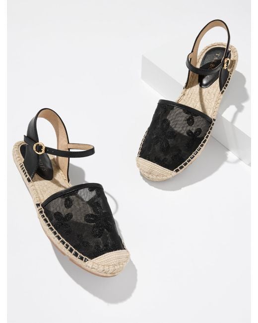 Talbots Metallic Izzy D'orsay Espadrille Flats