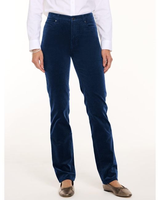 Talbots Blue Stretch Corduroy Straight Leg Pants