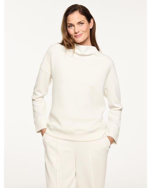 Talbots Natural Airknit Stretch Cowl-neck Pullover Sweater