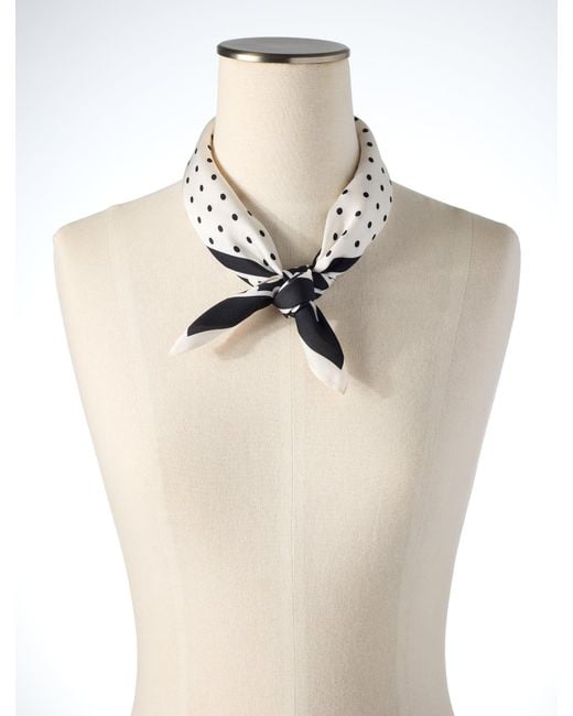 Talbots Natural Mystic Dot Neckerchief
