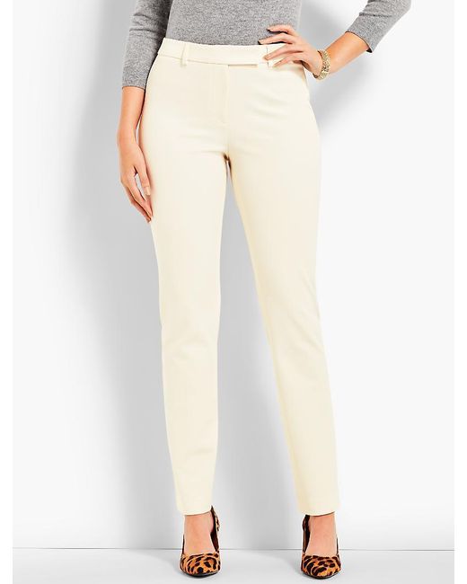 Lyst Talbots Bistretch Highwaist Straightleg Pant Curvy in White