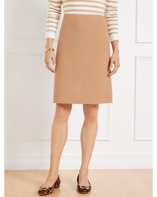 Talbots Natural Double Face Wool Blend A-line Skirt