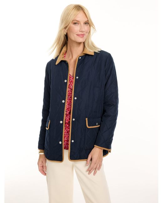 Talbots Blue Quilted Barn Jacket