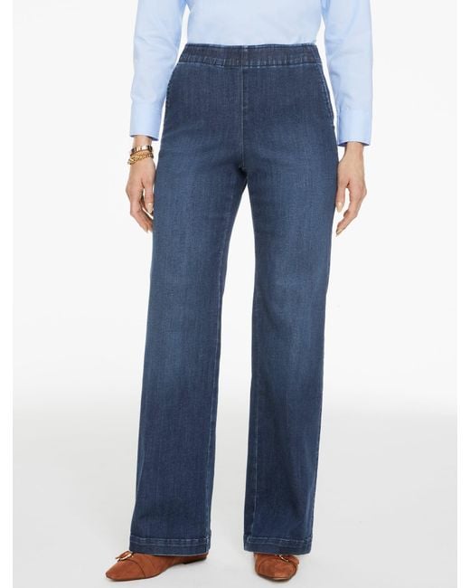 Talbots Blue Trouser Pull-on Travel Jeans