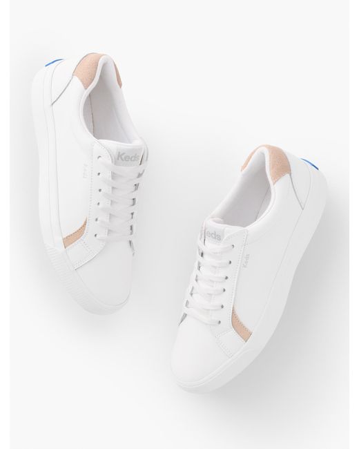 Keds White ® Pursuit Lace Up Sneakers