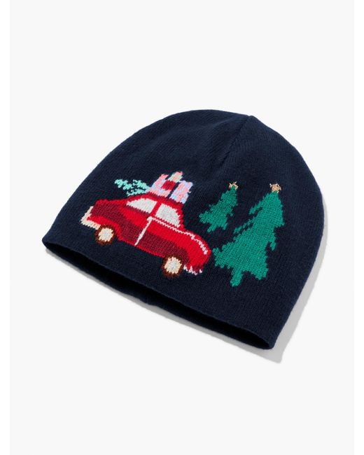 Talbots Blue Car With Tree Beanie