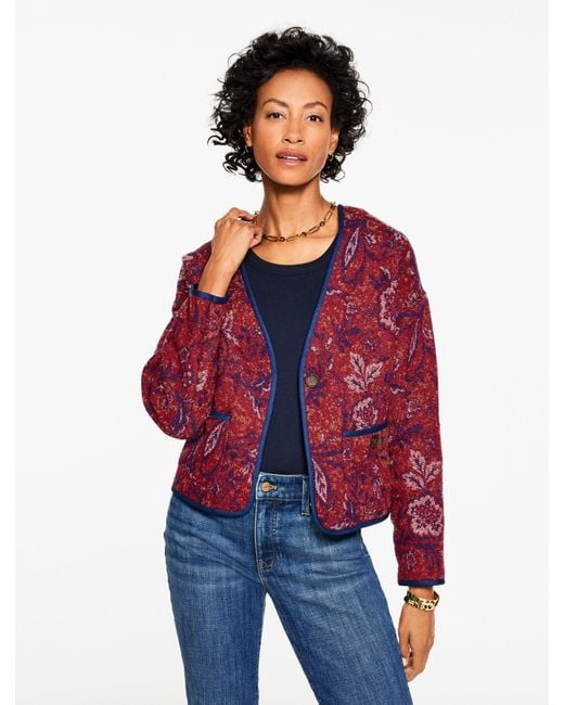 Talbots Red Radiant Bouclé Jacket