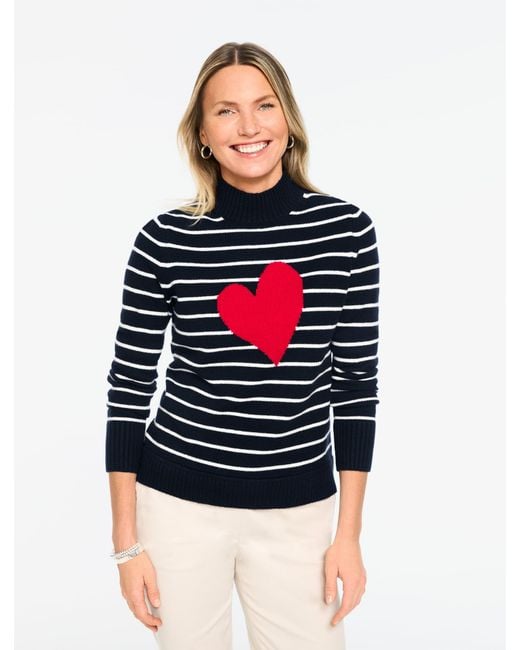 Talbots Red Mockneck Pullover Sweater
