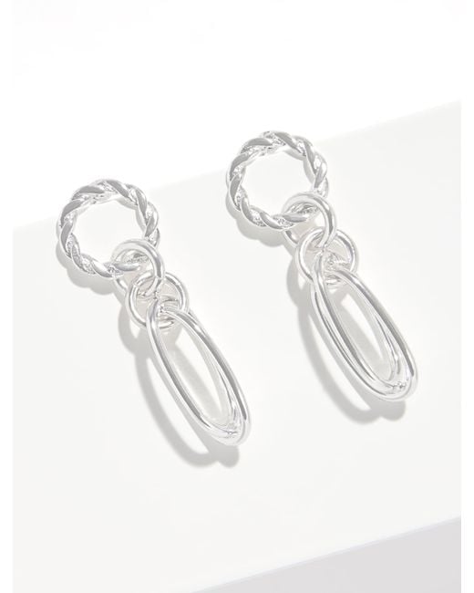 Talbots White Porter Chain Earrings
