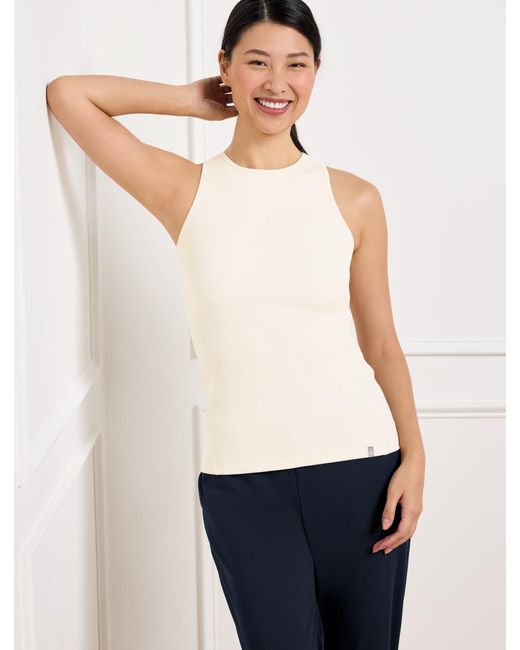Talbots White Contour Stretch Ribbedtank