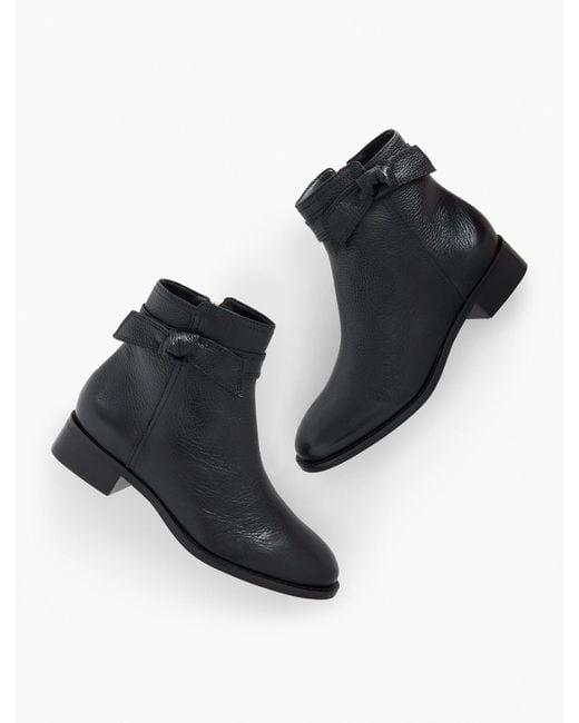 Black bow cheap ankle boots