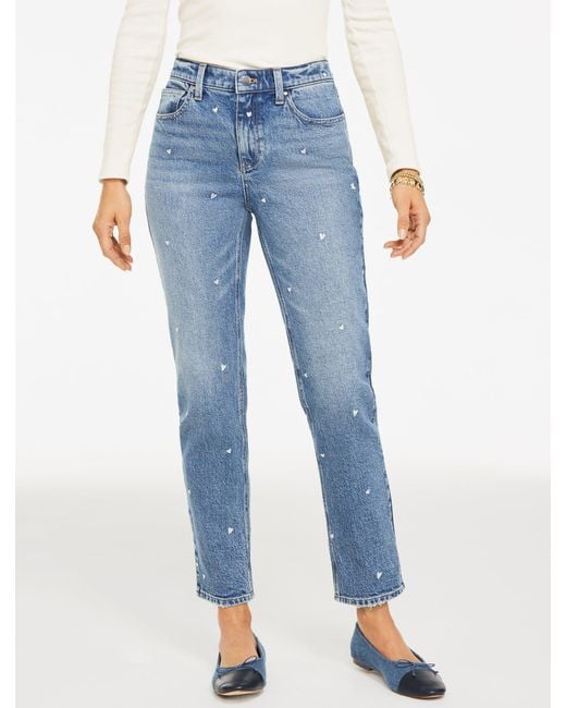 Talbots Blue Slim Straight Ankle Jeans