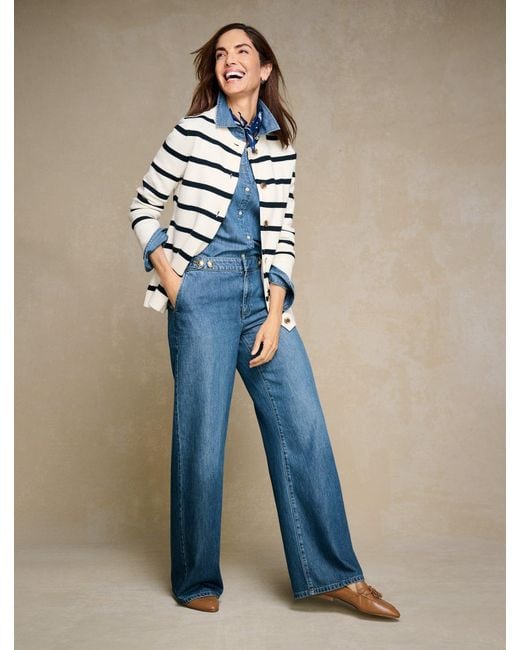 Talbots Blue Supersoft Wide Leg Trouser Jeans