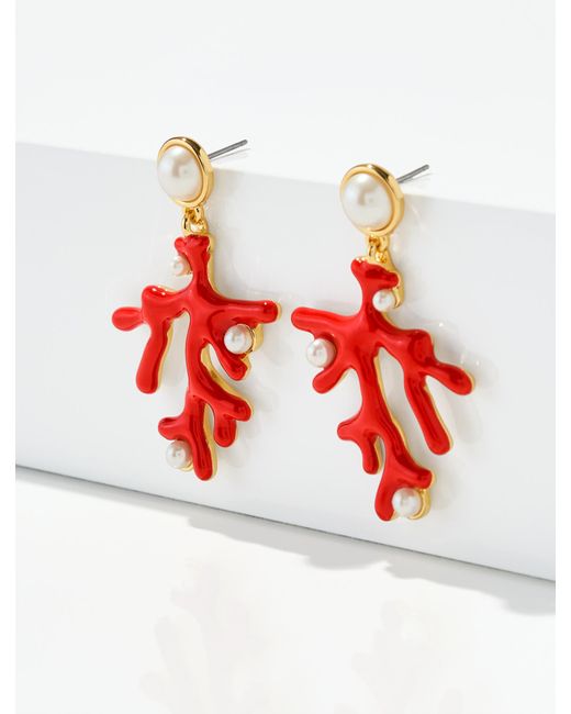 Talbots Red Kalypsa Drop Earrings