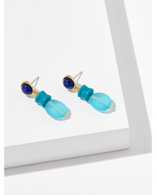 Talbots Blue Ocean Depths Drop Earrings