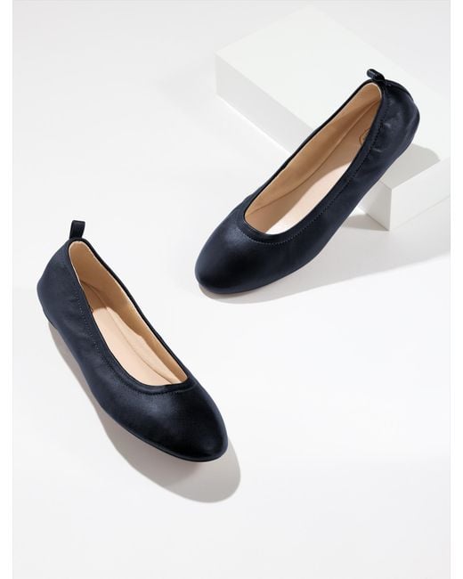 Talbots Blue Vera Nappa Ballet Flats