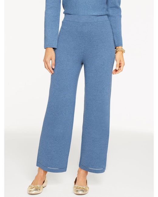 Talbots Blue Straight Leg Sweater Studio Pants