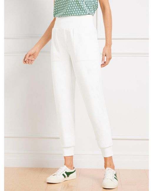 Talbots White Out & About Stretch Cuffed Jogger