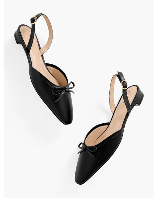 Talbots Natural Shelby Nappa Slingback Flats