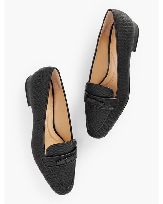 Talbots Black Jane Bow Loafers
