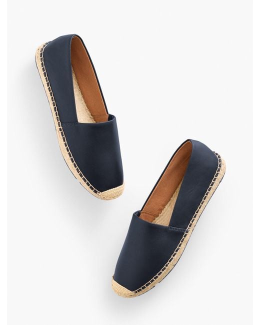 Talbots Blue Izzy Nappa Espadrille Flats
