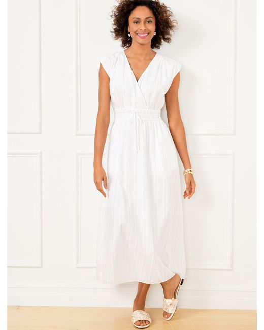 white ruffle dress mini Jolessa Ruffle-Trim Pointelle-Knit Mini Dress in White