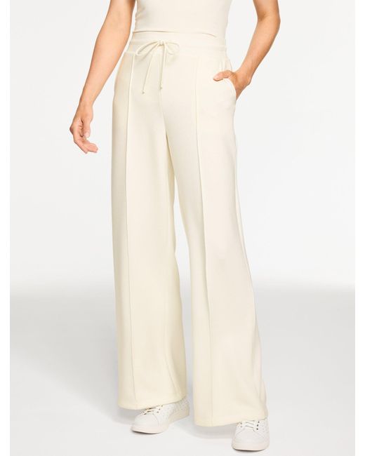 Talbots Natural Airknit Stretch Wide Leg Pants