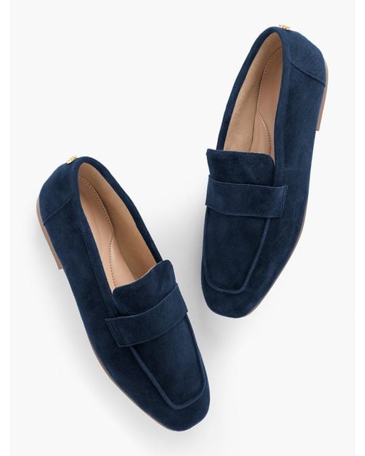 Talbots Women's Blue Audrey Suede Loafers